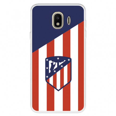 Funda para Samsung Galaxy J4 2018 del Atlético de Madrid Escudo Fondo Atletico  - Licencia Oficial Atlético de Madrid