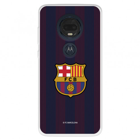 Funda para Motorola Moto G7 del FC Barcelona Rayas Blaugrana  - Licencia Oficial FC Barcelona