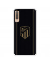 Funda para Samsung Galaxy A7 2018 del Atlético de Madrid Escudo Dorado Fondo Negro  - Licencia Oficial Atlético de Madrid