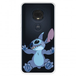 Funda para Motorola Moto G7 Plus Oficial de Disney Stitch Trepando - Lilo & Stitch