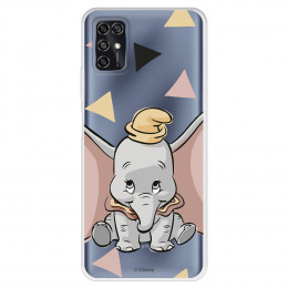 Funda para ZTE Blade V2020 Oficial de Disney Dumbo Silueta Transparente - Dumbo