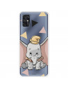 Funda para ZTE Blade V2020 Oficial de Disney Dumbo Silueta Transparente - Dumbo