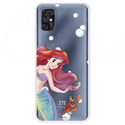 Funda para ZTE Blade V2020 Oficial de Disney Ariel y Sebastián Burbujas - La Sirenita