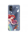 Funda para ZTE Blade V2020 Oficial de Disney Ariel y Sebastián Burbujas - La Sirenita