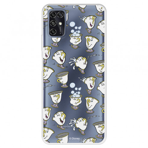 Funda para ZTE Blade V2020 Oficial de Disney Chip Potts Siluetas - La Bella y la Bestia