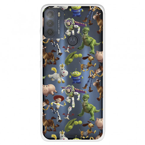 Funda para Motorola Moto G50 5G Oficial de Disney Muñecos Toy Story Siluetas - Toy Story