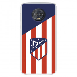 Funda para Motorola Moto G6 del Atlético de Madrid Escudo Fondo Atletico  - Licencia Oficial Atlético de Madrid