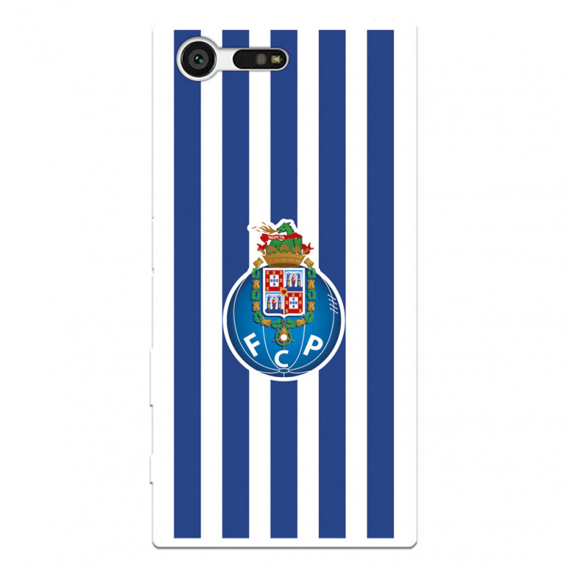 Sony Coque pour Xperia X Compact du Football Club Oporto Écusson Lignes - Licence Officielle Football Club Oporto