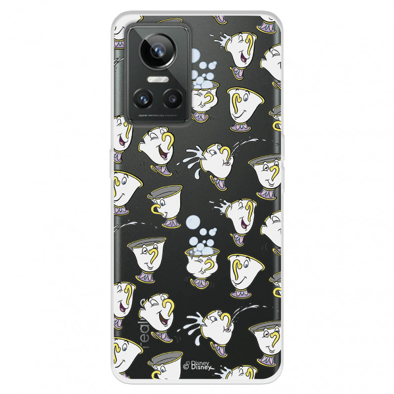 Funda para Realme GT Neo 3 Oficial de Disney Chip Potts Siluetas - La Bella y la Bestia