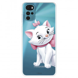 Funda para Motorola Moto G22 Oficial de Disney Marie Silueta - Los Aristogatos