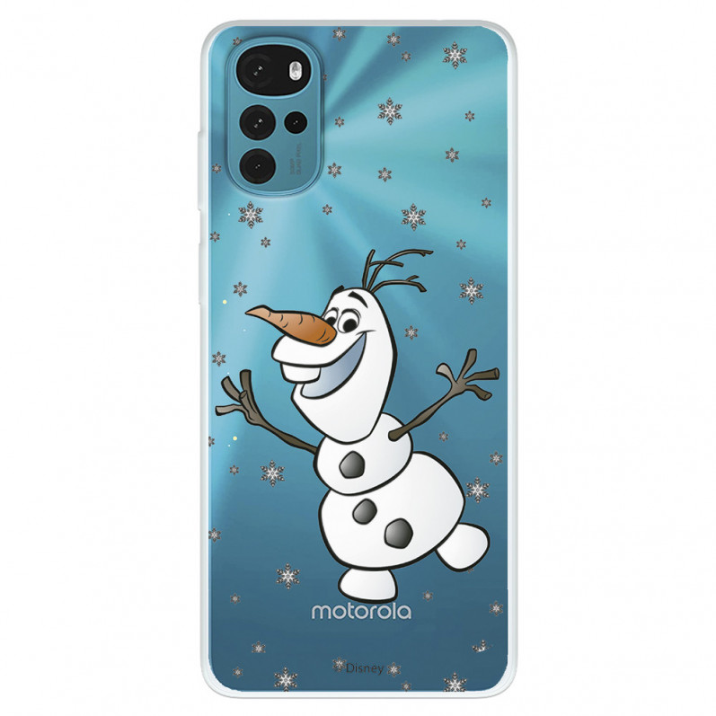 Funda para Motorola Moto G22 Oficial de Disney Olaf Transparente - Frozen