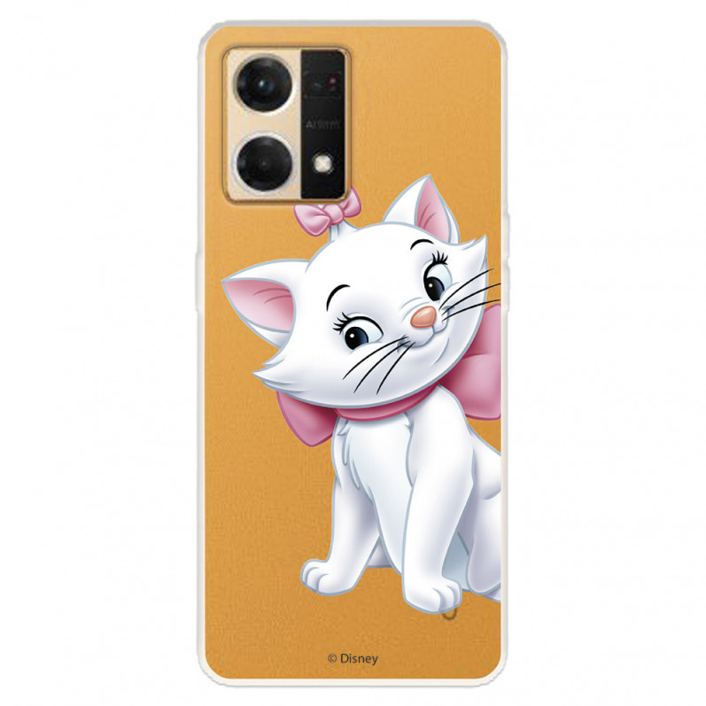 Funda para Oppo Reno 7 4G Oficial de Disney Marie Silueta - Los Aristogatos