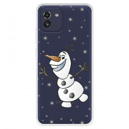 Funda para Samsung Galaxy A03 Oficial de Disney Olaf Transparente - Frozen