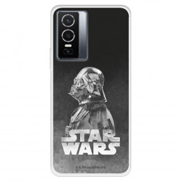 Funda para Vivo Y76 5G Oficial de Star Wars Darth Vader Fondo negro - Star Wars