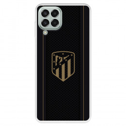 Funda para Samsung Galaxy M33 5G del Atlético de Madrid Escudo Dorado Fondo Negro  - Licencia Oficial Atlético de Madrid