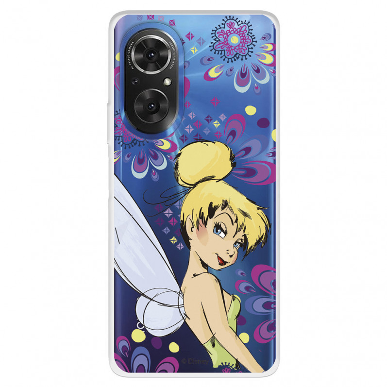 Funda para Huawei Honor 50 SE Oficial de Disney Campanilla Flores - Peter Pan