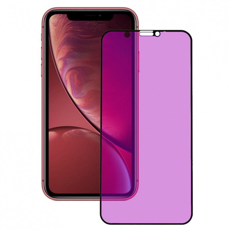 Plně tvrzené sklo Anti Blue-Ray Black pro iPhone XR