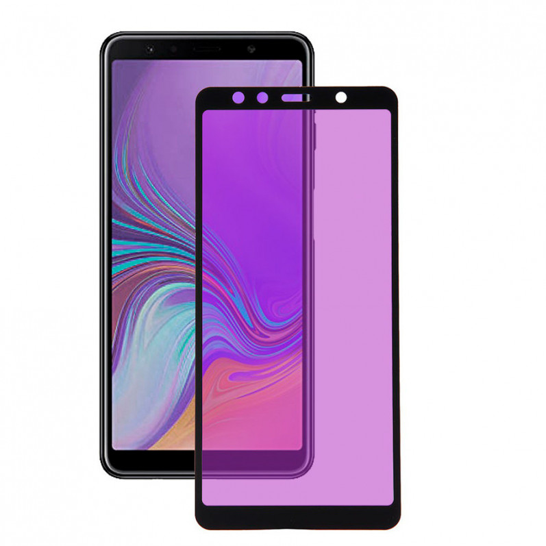 Celoplošné tvrzené sklo Anti Blue-Ray Black pro Samsung Galaxy A7 2018