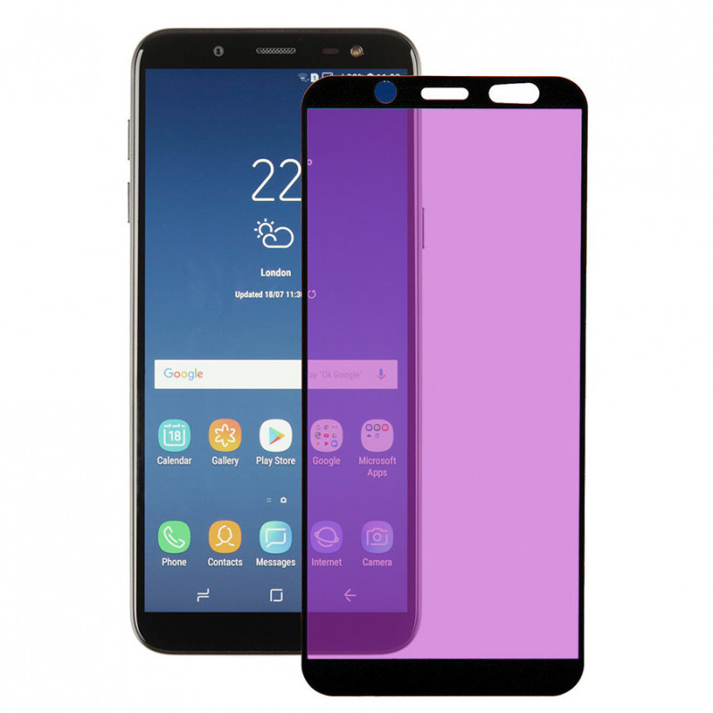 Černé tvrzené sklo Full Anti Blue-Ray pro Samsung Galaxy J6 2018