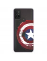 Funda para Motorola Moto G10 Oficial de Marvel Capitán América Escudo Transparente - Marvel