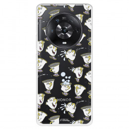 Funda para Huawei Honor Magic4 Lite Oficial de Disney Chip Potts Siluetas - La Bella y la Bestia