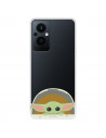 Funda para Oppo Reno8 Lite 5G Oficial de Star Wars Baby Yoda Sonrisas - The Mandalorian