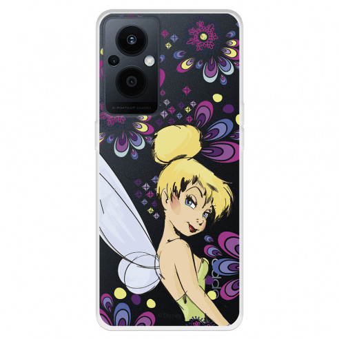 Funda para Oppo Reno8 Lite 5G Oficial de Disney Campanilla Flores - Peter Pan