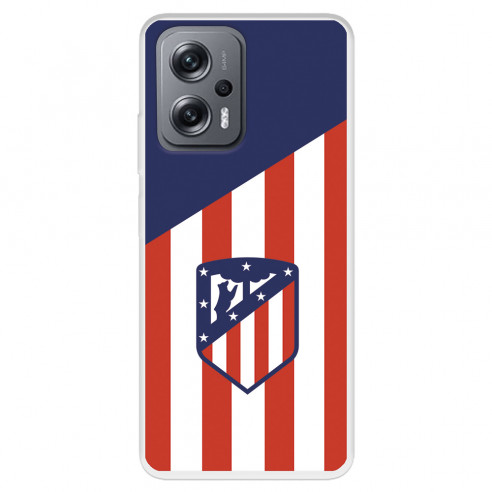 Funda para Xiaomi Poco X4 GT del Atlético de Madrid Escudo Fondo Atletico  - Licencia Oficial Atlético de Madrid