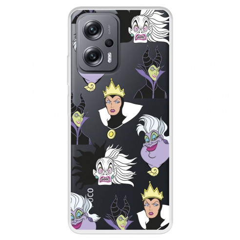 Funda para Xiaomi Poco X4 GT Oficial de Disney Villanas Patrón - Villanas Disney