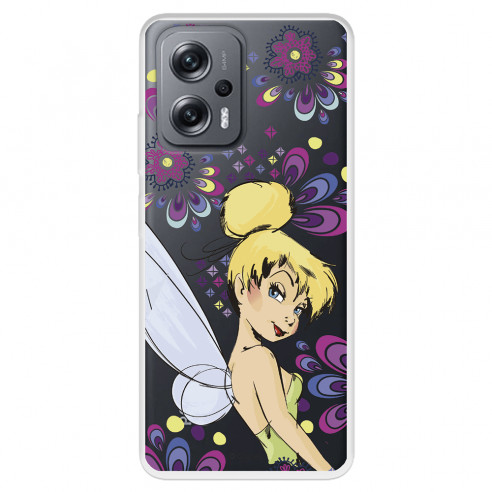 Funda para Xiaomi Poco X4 GT Oficial de Disney Campanilla Flores - Peter Pan