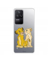 Funda para Xiaomi Poco F4 5G Oficial de Disney Simba y Nala Silueta - El Rey León