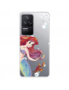 Funda para Xiaomi Poco F4 5G Oficial de Disney Ariel y Sebastián Burbujas - La Sirenita