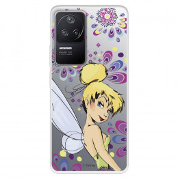 Funda para Xiaomi Poco F4 5G Oficial de Disney Campanilla Flores - Peter Pan