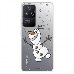 Funda para Xiaomi Poco F4 5G Oficial de Disney Olaf Transparente - Frozen