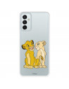 Funda para Samsung Galaxy M13 Oficial de Disney Simba y Nala Silueta - El Rey León