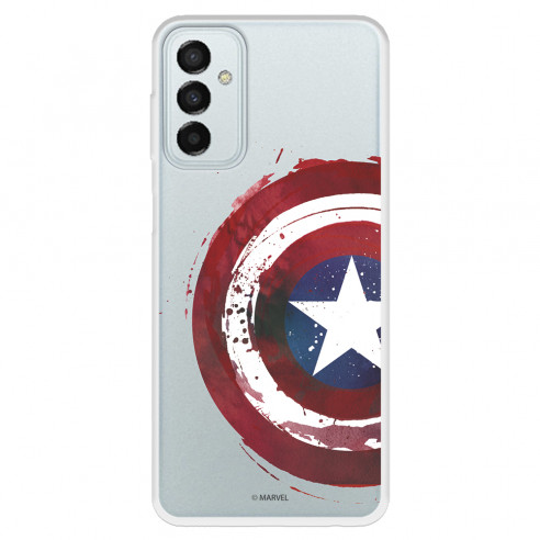 Funda para Samsung Galaxy M13 Oficial de Marvel Capitán América Escudo Transparente - Marvel