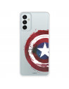 Funda para Samsung Galaxy M13 Oficial de Marvel Capitán América Escudo Transparente - Marvel