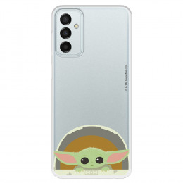 Funda para Samsung Galaxy M13 Oficial de Star Wars Baby Yoda Sonrisas - The Mandalorian