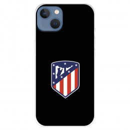 Funda para Iphone 14 Max del Atlético de Madrid Escudo Fondo Negro  - Licencia Oficial Atlético de Madrid