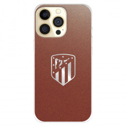 Funda para IPhone 14 Pro del Atlético de Madrid Escudo Plateado Fondo  - Licencia Oficial Atlético de Madrid