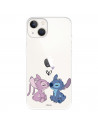 Funda para IPhone 14 Oficial de Disney Angel & Stitch Beso - Lilo & Stitch