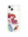 Funda para IPhone 14 Oficial de Disney Ariel y Sebastián Burbujas - La Sirenita