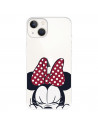 Funda para IPhone 14 Oficial de Disney Minnie Cara - Clásicos Disney