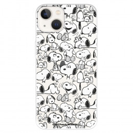 Funda para IPhone 14 Oficial de Peanuts Snoopy siluetas - Snoopy