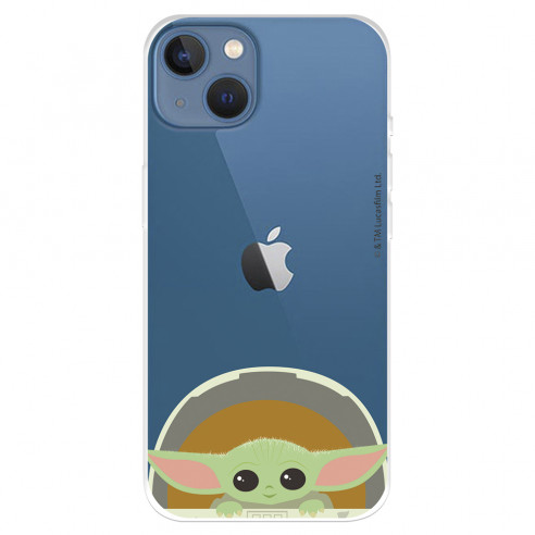 Funda para IPhone 14 Max Oficial de Star Wars Baby Yoda Sonrisas - The Mandalorian