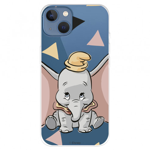 Funda para IPhone 14 Max Oficial de Disney Dumbo Silueta Transparente - Dumbo