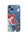 Funda para IPhone 14 Max Oficial de Disney Ariel y Sebastián Burbujas - La Sirenita