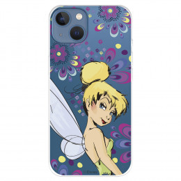 Funda para IPhone 14 Max Oficial de Disney Campanilla Flores - Peter Pan