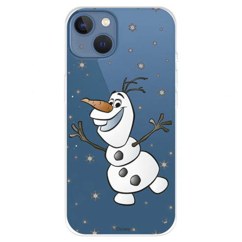 Funda para IPhone 14 Max Oficial de Disney Olaf Transparente - Frozen