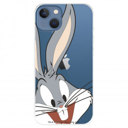 Funda para IPhone 14 Max Oficial de Warner Bros Bugs Bunny Silueta Transparente - Looney Tunes